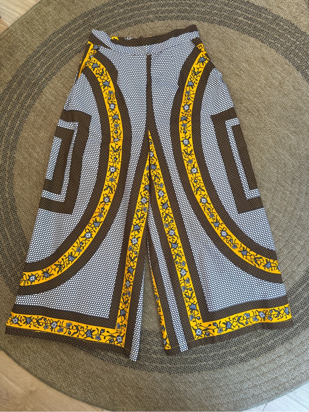 two-piece matching dutch wax set tailored blazer & wide-leg palazzo pant African - Picture 5 of 16